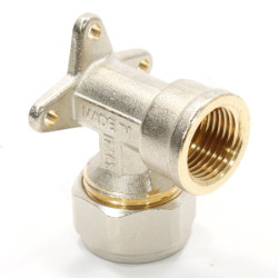 Водорозетка 20-1/2", General Fittings 5300, 23, обжим-резьба, вн., латунь (никель)