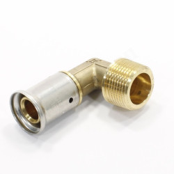 Угольник 90° 20-3/4", Henco P, 5, пресс-резьба, нар., латунь