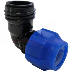 Отвод 90° 40-1 1/4", Valfex, обжим-резьба, нар., PP-R, для ПНД труб