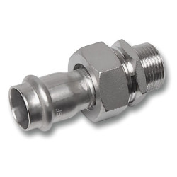 Американка 22-3/4", Sanha NiroSan, 9333GMVA, пресс-резьба, нар., сталь нержавеющая