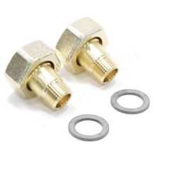 Соединение с накидной гайкой 1"-1/2", Wilo, резьба-резьба, вн.- нар., латунь плоская прокладка