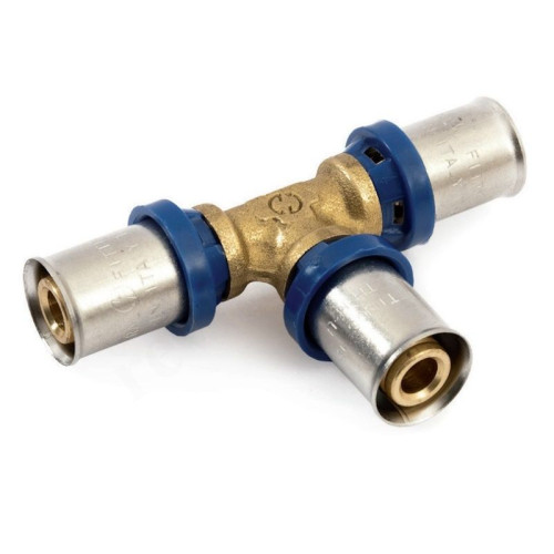 Тройник 26-26-26, General Fittings 5T00, 10, пресс-пресс, латунь