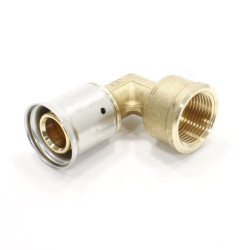 Угольник 90° 26-3/4", Henco P, 6, пресс-резьба, вн., латунь