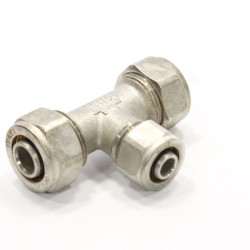 Тройник 20-16-20, Henco A, 28, обжим-обжим, латунь