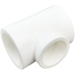 Тройник 63-50-63, RTP, пайка-пайка, полипропилен, белый