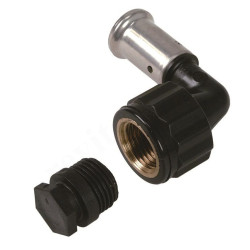 Угольник 90° 20-1/2", Henco PK, 6, пресс-резьба, вн., PVDF