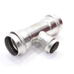 Тройник 42-28-42, WAAG Heavy Inox, пресс-пресс, сталь нержавеющая