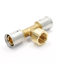 Тройник 26-3/4"-26, Henco P, 13, пресс-резьба, вн., латунь