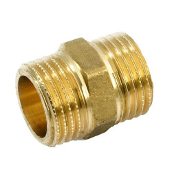 Ниппель 1"-1", General Fittings 2600 00, резьба-резьба, нар., латунь