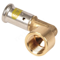 Угольник 90° 20-1/2", Henco PG, 6, пресс-резьба, вн., латунь, газ