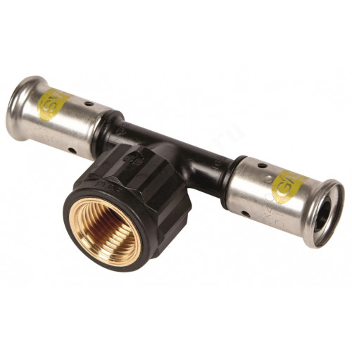 Тройник 26-3/4"-26, Henco PKG, 13, пресс-резьба, вн., PVDF, газ