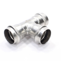 Тройник 42-42-42, WAAG Heavy Inox, пресс-пресс, сталь нержавеющая