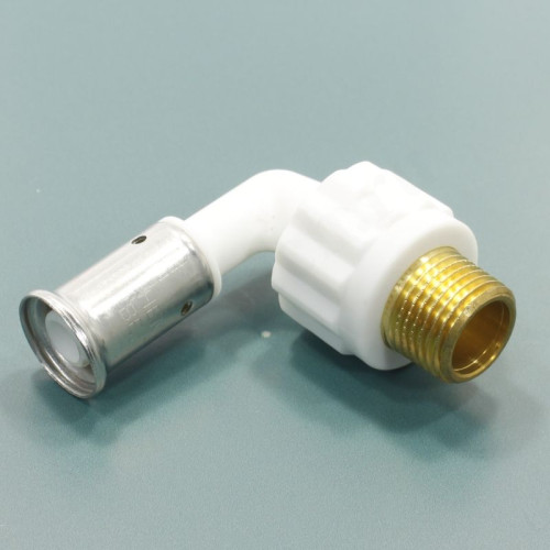 Угольник 90° 16-1/2", Henco PKW, 5, пресс-резьба, нар., PVDF