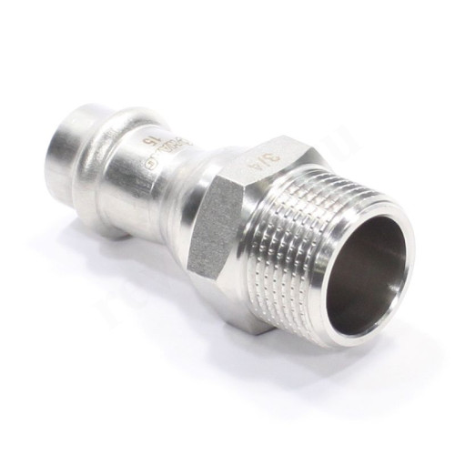 Переходник 15-3/4", WAAG Heavy Inox, пресс-резьба, нар., сталь нержавеющая