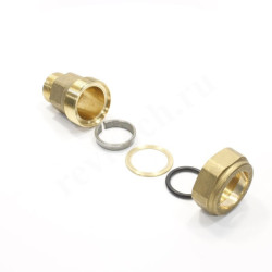 Резьбозажимное 25-1", General Fittings 2100 01, обжим-резьба, нар. евроконус, с ниппелем