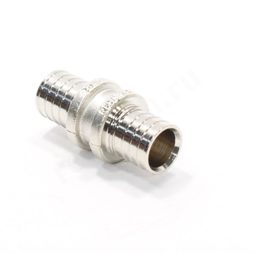 Муфта 20-20, Rehau RAUTHERM S, надв.гильза-надв.гильза, латунь (цинк)