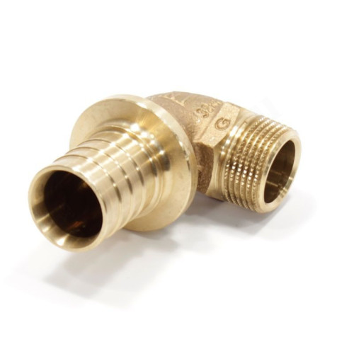 Угольник 90 32-3/4", Rehau RAUTITAN RX+, надв.гильза-резьба, нар., бронза