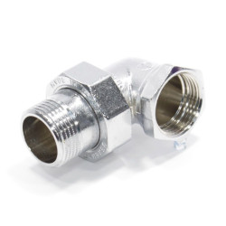 Американка угловая 90° 1"-1", General Fittings 2700 I4, резьба-резьба, вн.- нар., латунь (хром)