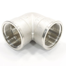 Угольник 90° 1 1/4"-1 1/4", General Fittings 2700 25, резьба-резьба, вн., латунь (никель)