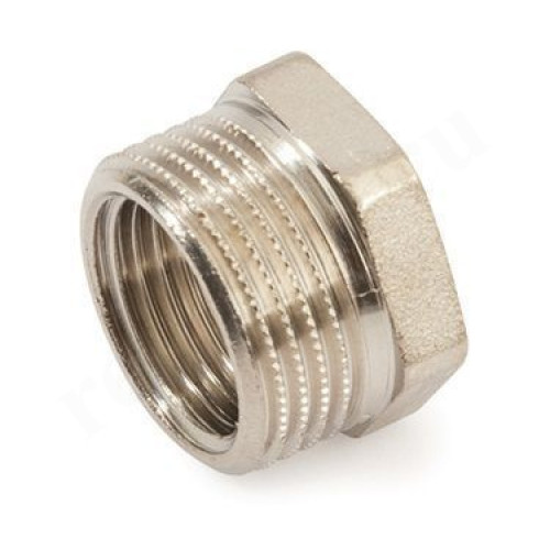 Футорка 1"-1/2", General Fittings 2600 44, резьба-резьба, нар.-вн., латунь (никель)