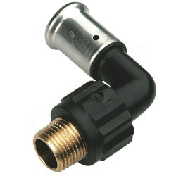 Угольник 90° 50-1 1/2", Henco PK, 5, пресс-резьба, нар., PVDF