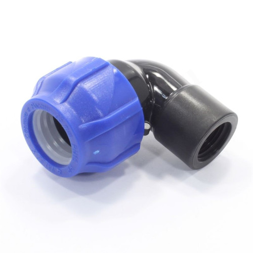 Отвод 90° 25-1/2", Valfex, обжим-резьба, вн., PP-R, для ПНД труб
