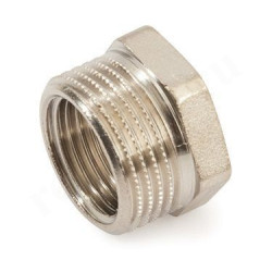 Футорка 1 1/4"-1/2", General Fittings 2600 44, резьба-резьба, нар.-вн., латунь (никель)