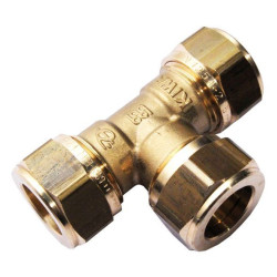 Тройник 15-15-15, General Fittings 1N00, 10, обжим-обжим, латунь