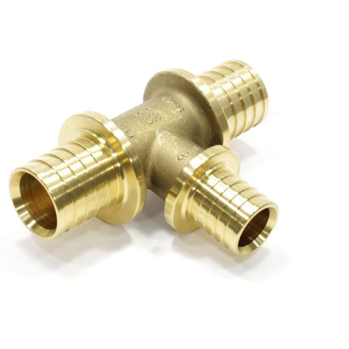 Тройник 50-40-50, Rehau RAUTITAN, MX, надв.гильза-надв.гильза, бронза