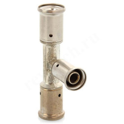 Тройник 32-16-32, Henco P, 10, пресс-пресс, латунь