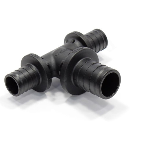 Тройник 25-32-25, Rehau RAUTITAN, PX, надв.гильза-надв.гильза, полифениленсульфон