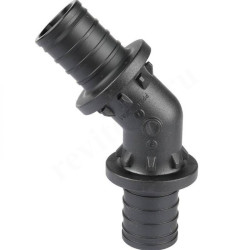 Угольник 45° 20-20, Rehau RAUTITAN, PX, надв.гильза-надв.гильза, полифениленсульфон