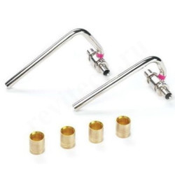 Трубка С-образная 20-12-20, Rehau RAUTITAN, надв.гильза-труба, медь (никель), L155, с гильзами