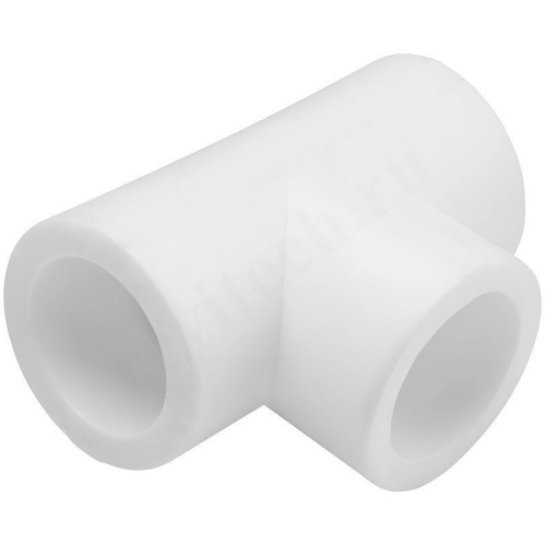 Тройник 20-20-20, RTP, пайка-пайка, полипропилен, белый