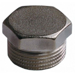 Заглушка 1/2", General Fittings 2600 40, резьба, нар., латунь (никель)