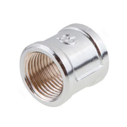 Муфта 1"-1", General Fittings 2600 46, резьба-резьба, вн., латунь (хром)