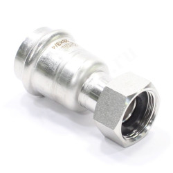 Переходник 28-3/4", WAAG Heavy Inox, пресс-резьба, вн., сталь нержавеющая, с накид.гайкой