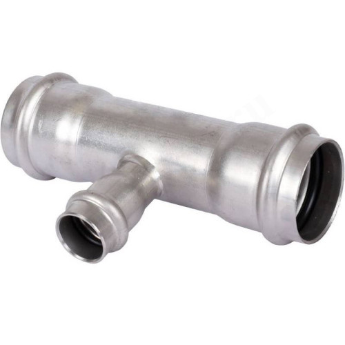 Тройник 35-15-35, Sanha NiroSan, 9130, пресс-пресс, сталь нержавеющая