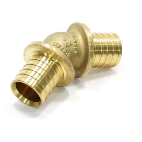 Угольник 45° 50-50, Rehau RAUTITAN, MX, надв.гильза-надв.гильза, латунь