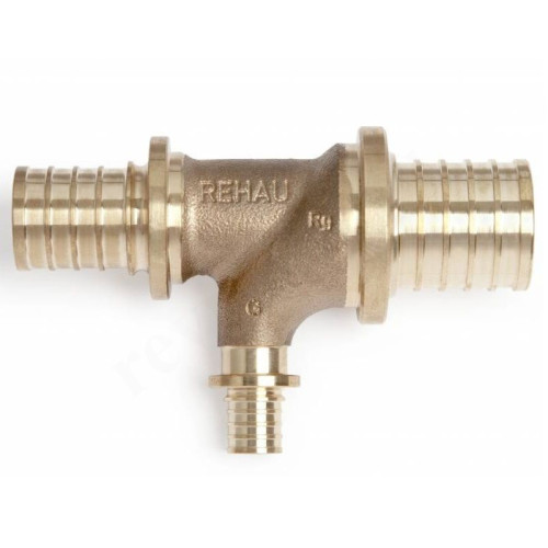 Тройник 32-16-25, Rehau RAUTITAN, RX+, надв.гильза-резьба, бронза, с повышенным сопротивлением на пр