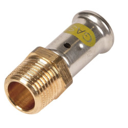 Переходник 20-3/4", Henco PG 17, пресс-резьба, нар., латунь