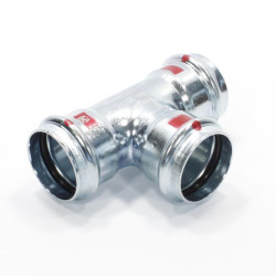 Тройник 35-35-35, Viega Prestabo 1118, пресс-пресс, сталь (цинк)