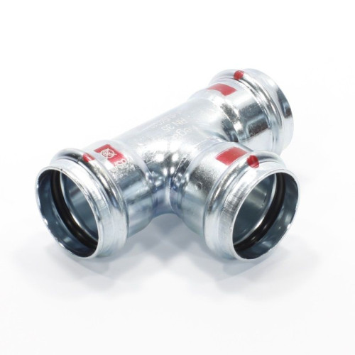 Тройник 35-35-35, Viega Prestabo 1118, пресс-пресс, сталь (цинк)