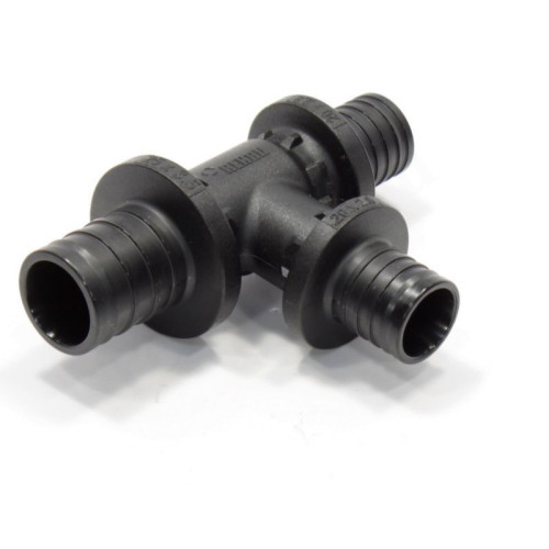 Тройник 25-20-20, Rehau RAUTITAN, PX, надв.гильза-надв.гильза, полифениленсульфон