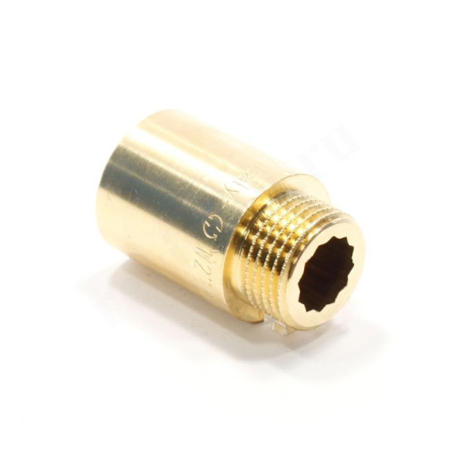 Удлинитель 1/2"-1/2", General Fittings 2600 D8, резьба-резьба, вн.- нар., латунь, L30