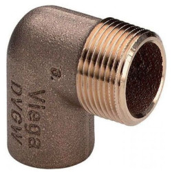 Угольник 90° 18-3/4", Viega R4, 94092G, пайка-резьба, нар., бронза