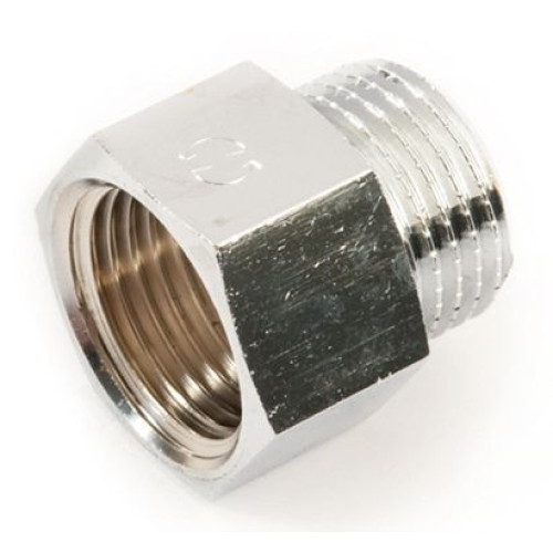 Удлинитель 1/2"-1/2", General Fittings 2600 F5, резьба-резьба, вн.- нар., латунь (хром), L25, под кл