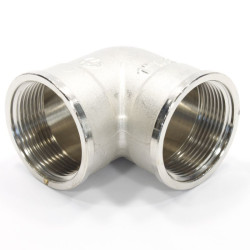 Угольник 90° 1 1/2"-1 1/2", General Fittings 2700 25, резьба-резьба, вн., латунь (никель)