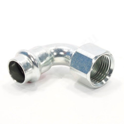 Угольник 90° 15-1/2", Viega Prestabo 1114.5, пресс-резьба, вн., сталь (цинк)