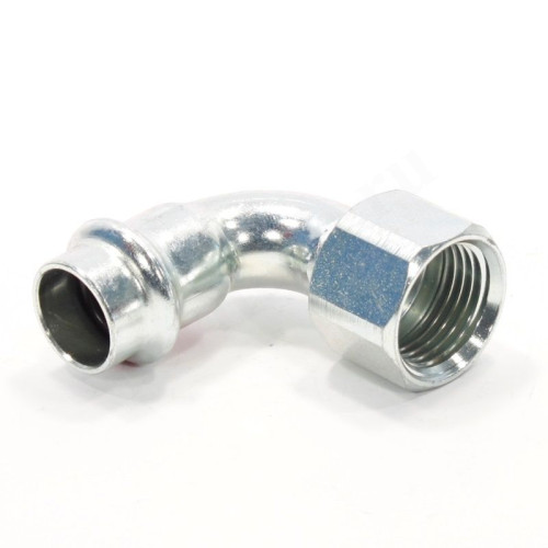 Угольник 90° 15-1/2", Viega Prestabo 1114.5, пресс-резьба, вн., сталь (цинк)